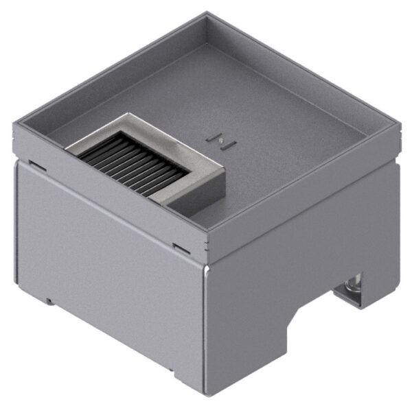 Produktbild UBD 130 126  -  Unterflur-Bodendose UBD 130 inkl. Deckel mit Kante, geschlossen, 15mm Vertiefung und 1 Bürstenauslass